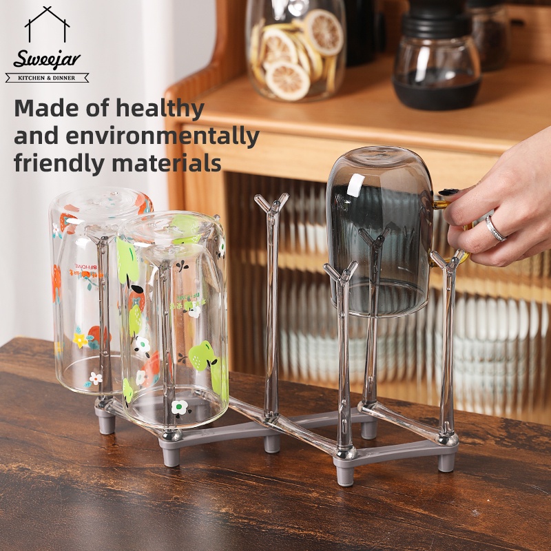 Sweejar Giá Đỡ Cốc Uống Nước Bằng PP Chống Trượt Tiện Dụng Cho Văn Phòng