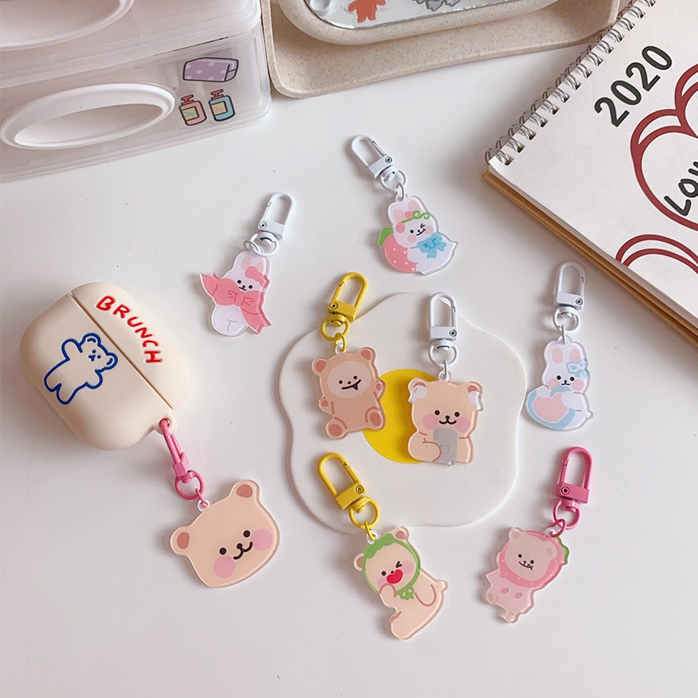 Móc khóa Hình Thỏ, Gấu Dễ Thương/ Làm Keychain, Keyring, Đeo Hook