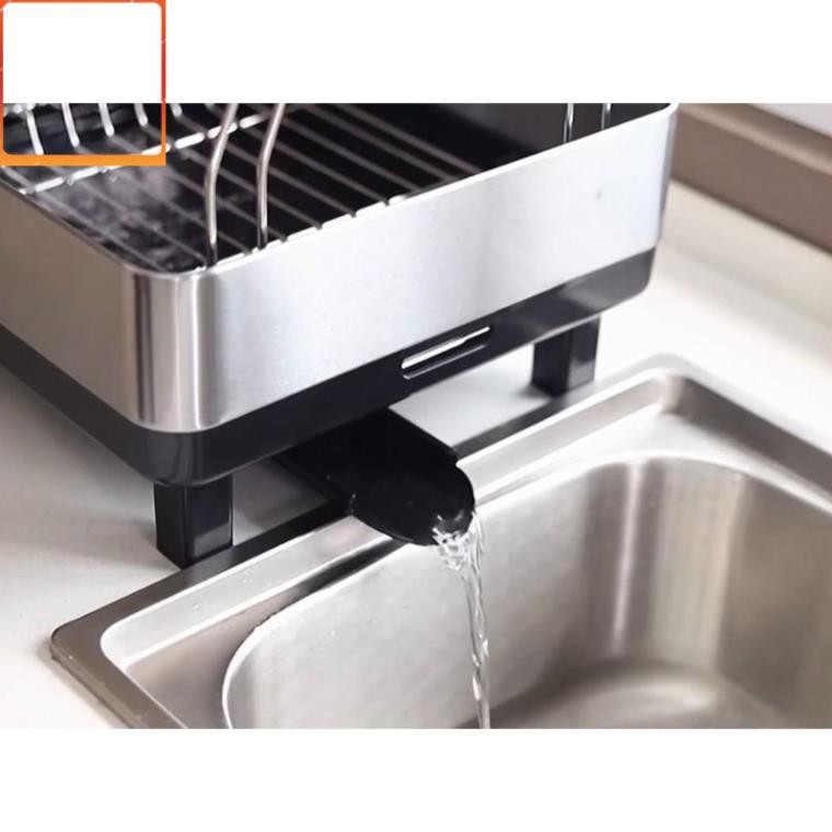 Kệ để bát,chén đĩa ,đũa thìa INOX SINOART 2 tầng cao cấp