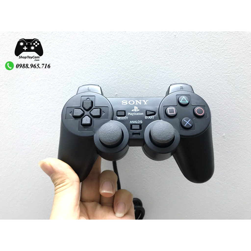 Tay Cầm Chơi Game Tay Cầm PS2 Có Dây Tay PS2 + Cổng Chuyển Đổi USB Cho PC By ShopTayCam