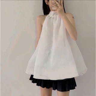 ÁO cổ yếm from rộng chất vải kate