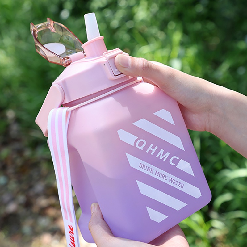 Bình Nước Thể Thao Osayi 1.5L Không BPA Hình Vuông Màu Sắc Gradient