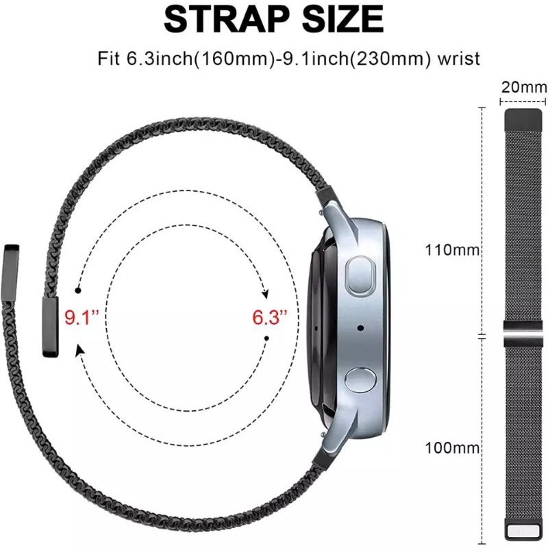 Dây Milanese thép dây galaxy watch 4