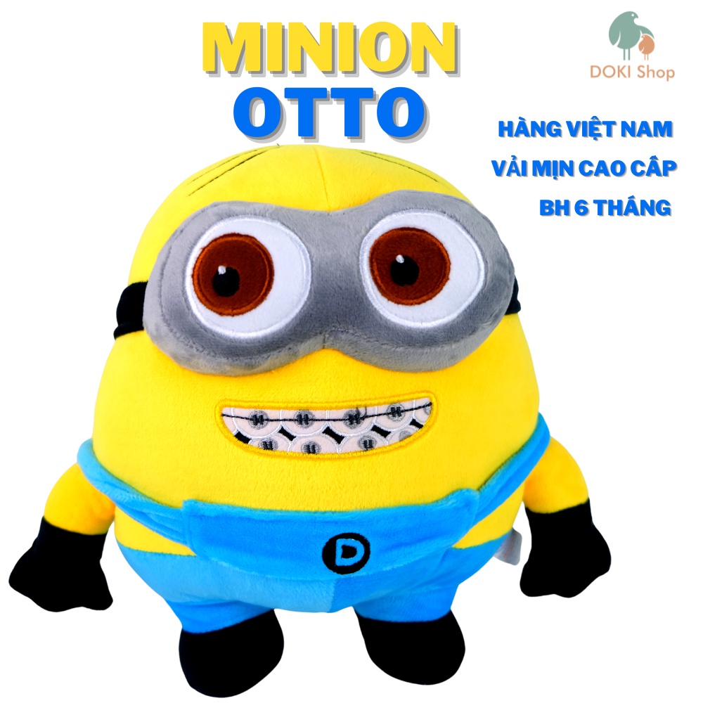 Thú nhồi bông Minion Otto niềng răng, hàng Việt Nam cao cấp, bảo hành 6 tháng