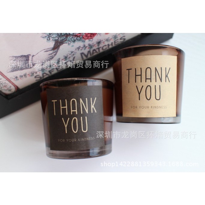 Vỉ 6 tem Thank You vuông