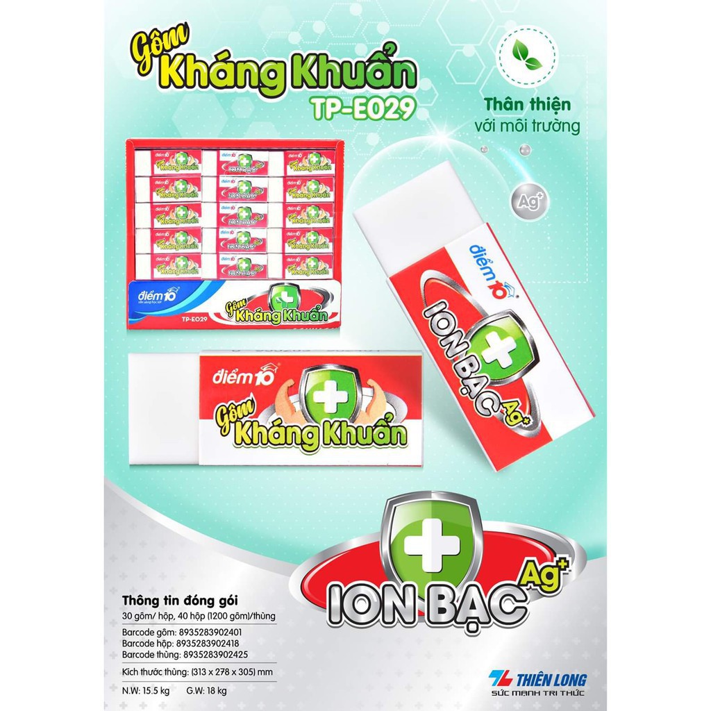 Tẩy kháng khuẩn Nano Bạc Thiên Long TP E29