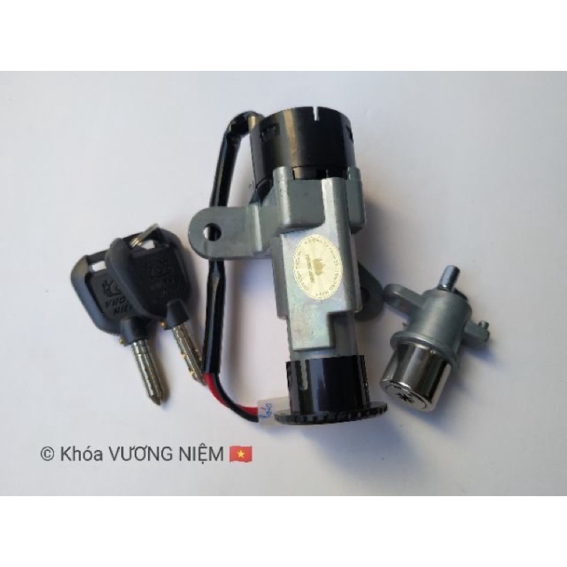 Bộ Ổ Khoá Xe Ya Jupiter Chìa 6 - 8 Cạnh Chống Trộm Cao Cấp Chính Hãng VƯƠNG NIỆM