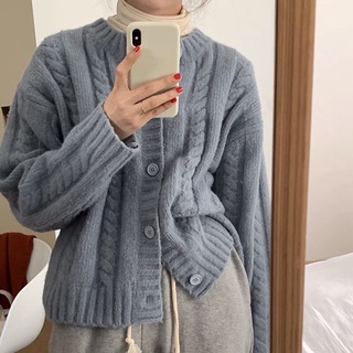 Áo len cardigan hàn quốc mặc thu đông