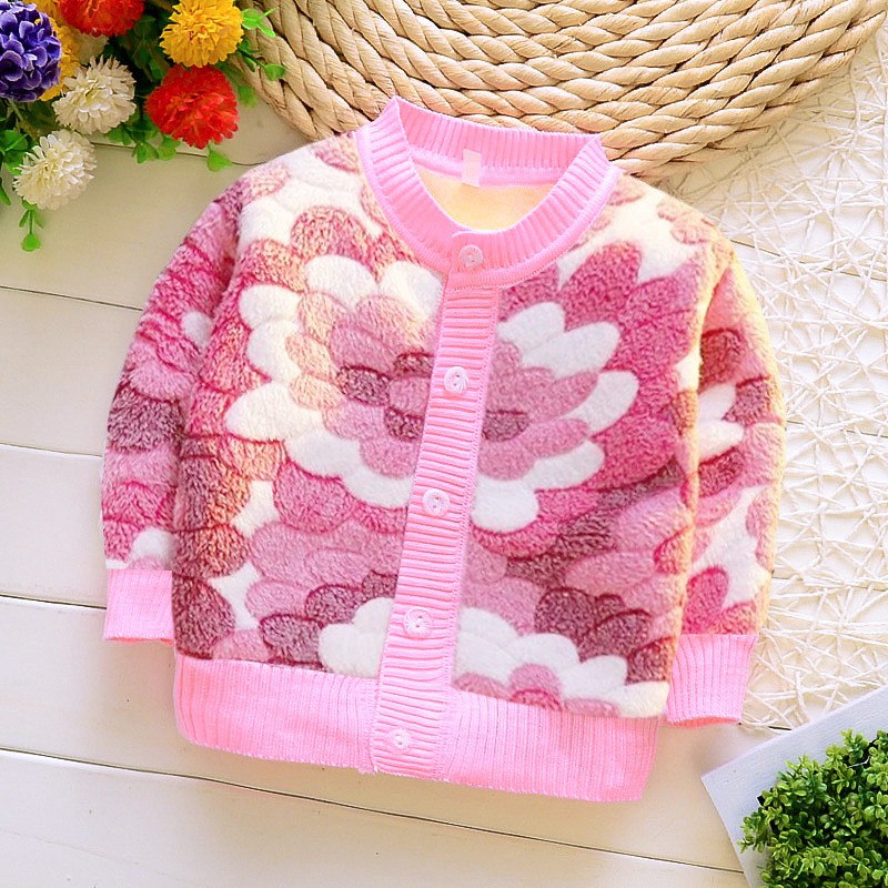 Áo Khoác Cardigan Dài Tay In Họa Tiết Dễ Thương Cho Bé