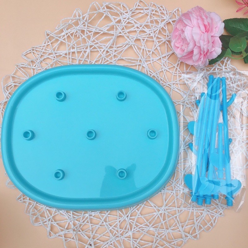 Giá úp bình sữa núm ti, khay úp bình sữa không nắp