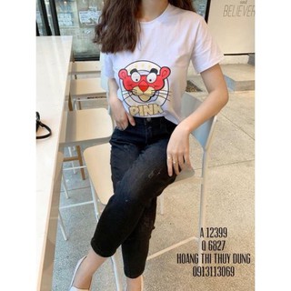 Áo phông gấu pink 2 màu