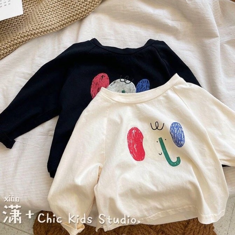 Áo Thun Tay Dài In Hoạt Hình Phong Cách Phương Tây Thời Trang Mùa Thu Dành Cho Bé Trai