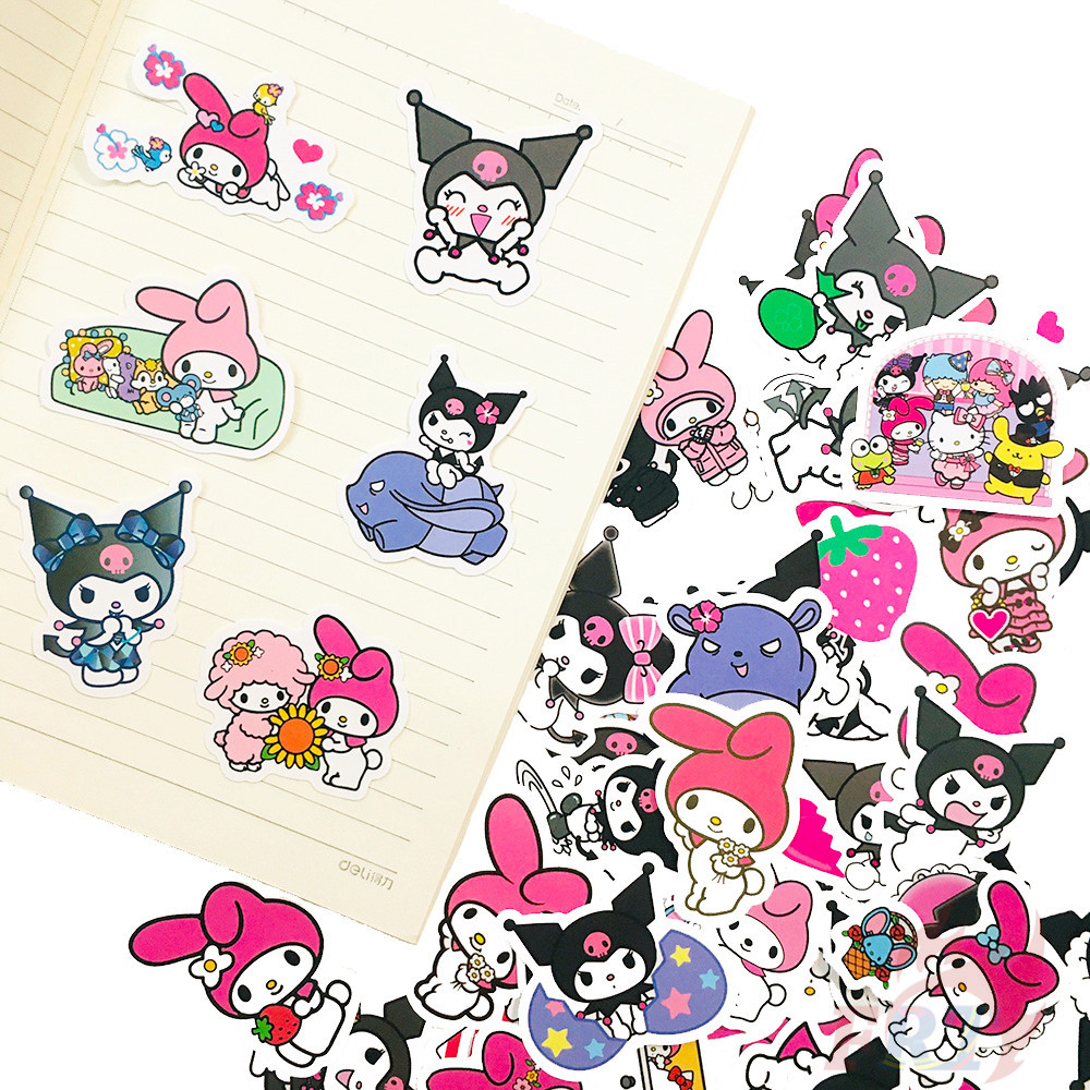 ❉ My Melody &amp; Kuromi &amp; My Sweet Piano - Sanrio Stickers ❉ 50Pcs/Set Anime DIY Fashion Luggage Laptop Skateboard Doodle Decals Stickers