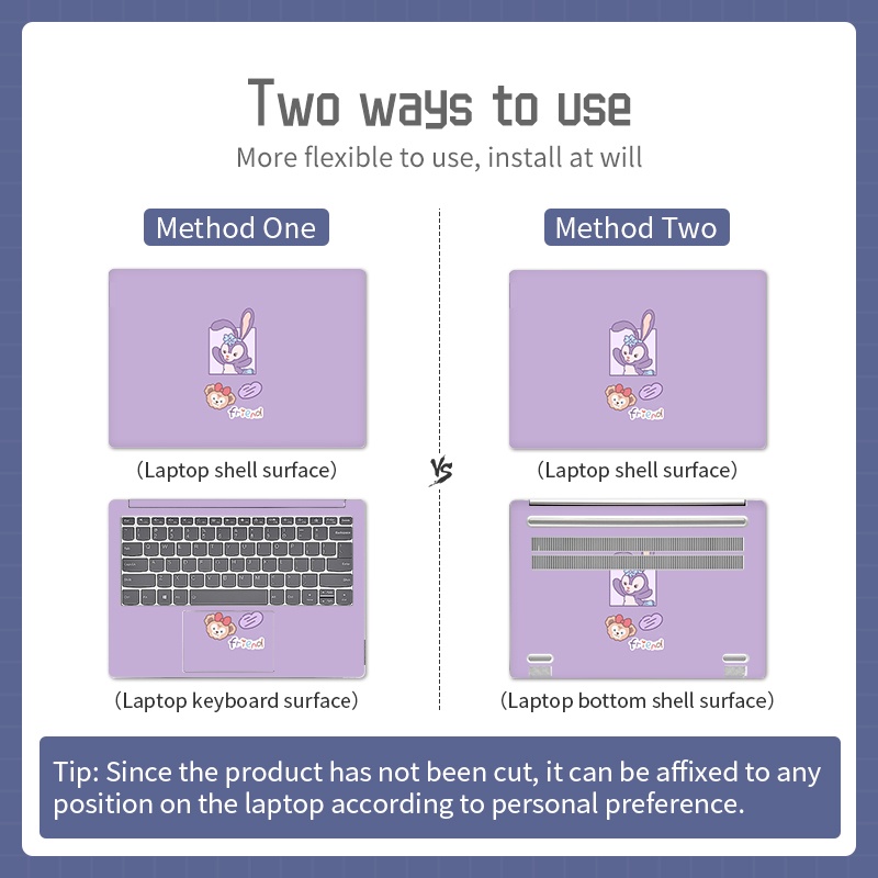 Miếng Dán Trang Trí Laptop Máy Tính Chống Nước Dễ Thương Cho 11 12 13 14 15 16 17 Inch