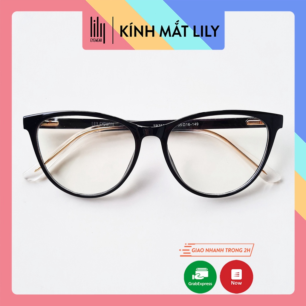 Kính mắt mèo nữ LILYEYEWEAR càng kim loại chắc chắn màu sắc thời trang 7507