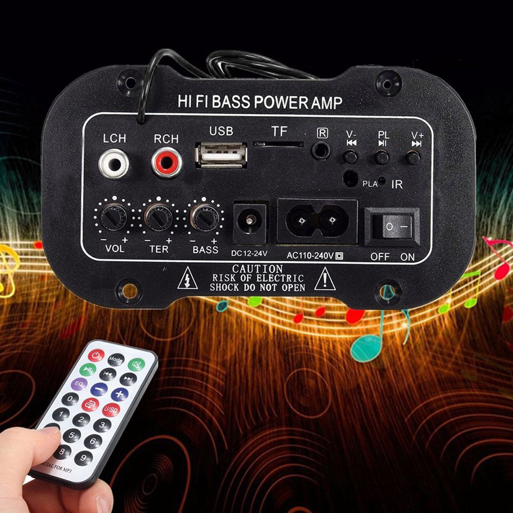 Bộ Khuếch Đại Âm Thanh Hifi Bass Mini 5inch Bluetooth 2.1 + Edr Cho Xe Hơi