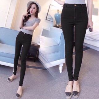 Quần legging giả jean cạp chun
