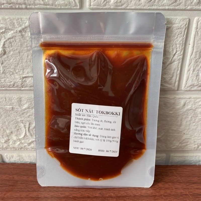Combo 500g bánh gạo nhân phô mai gói trắng + 100g sốt nấu tokbokki