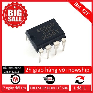 IC Khuếch Đại 4558D DIP8- Linhkiendientubk