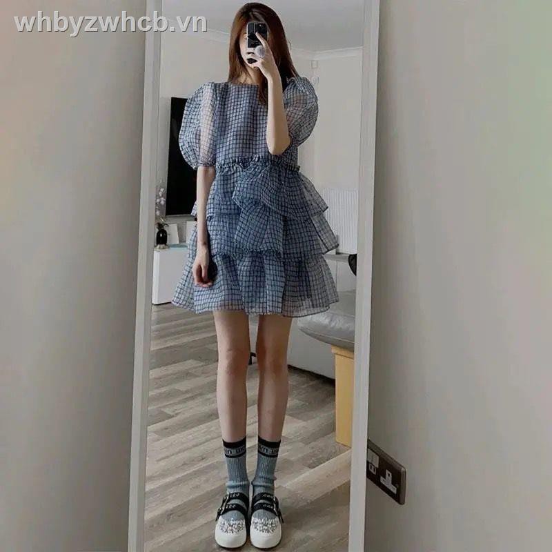 Đầm Voan Dài Tay Với Họa Tiết Ca Rô Xinh Xắn Dành Cho Nữ 2021 | BigBuy360 - bigbuy360.vn