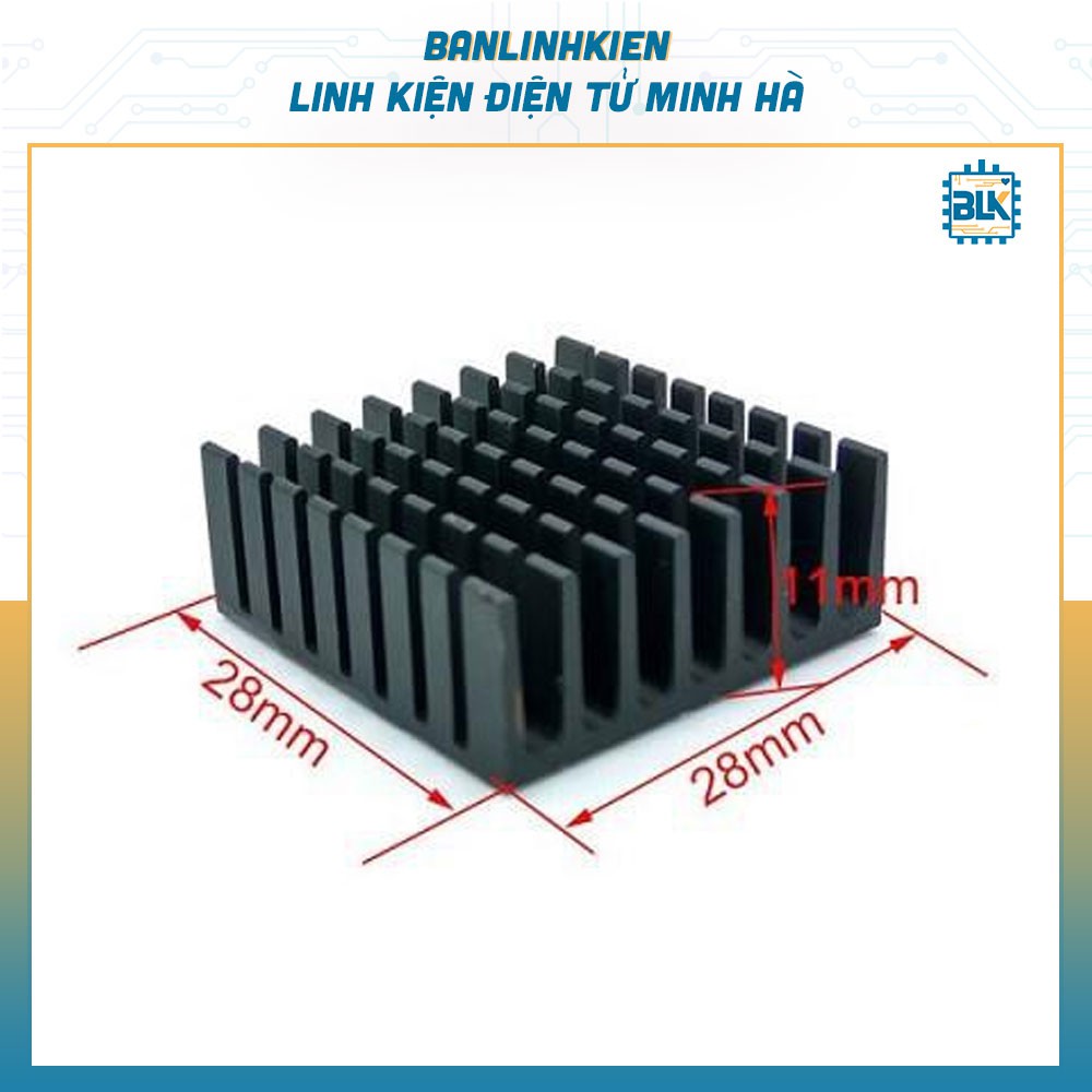 Tản Nhiệt CPU 28x28x11MM ( Màu Đen )