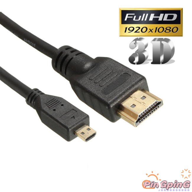 Adapter 6FT 1.8m Mobile Phones Tablets Cable to HDMI HDMI Micro 1080p AV TV