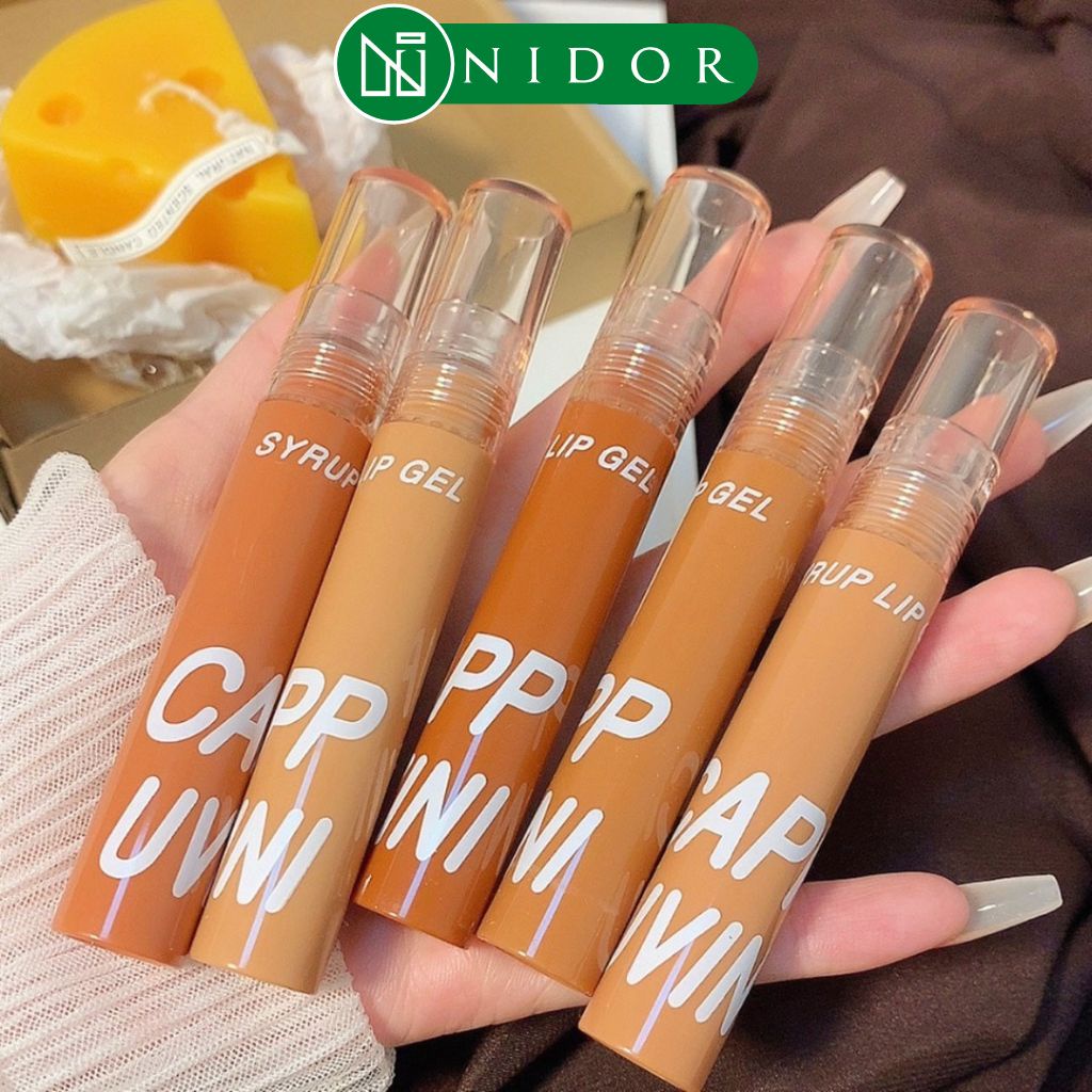 Son Bóng CAPPUVINI Dưỡng Ẩm Môi Mềm Mịn Chứa Vitamin Lên Màu Siêu Đẹp - Nội Địa Trung