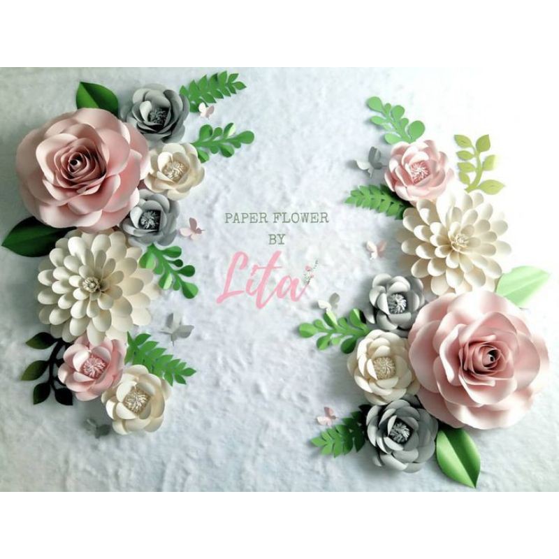 Set 13 hoa giấy trang trí backdrop