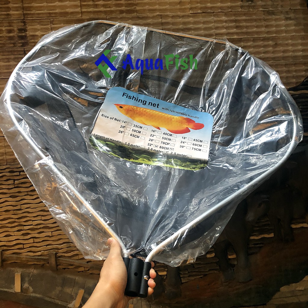 Vợt Cá Koi Size Lớn Kích Thước Từ 40cm - 80cm (lưới dai và chắc chắn)