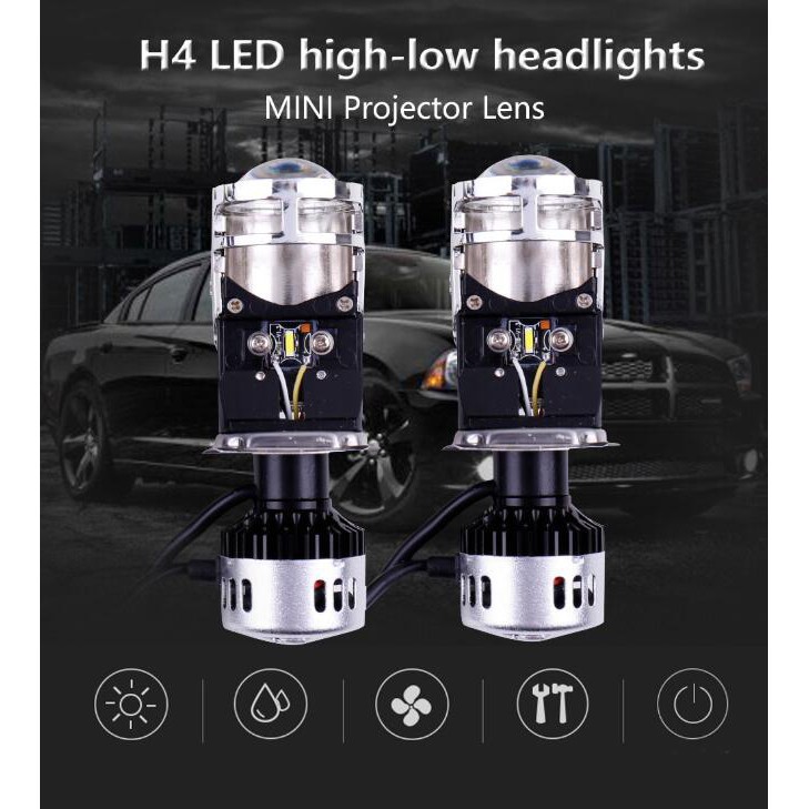 Bóng Đèn Led H4 9600lm 12v 24v 5000k Cho Xe Hơi