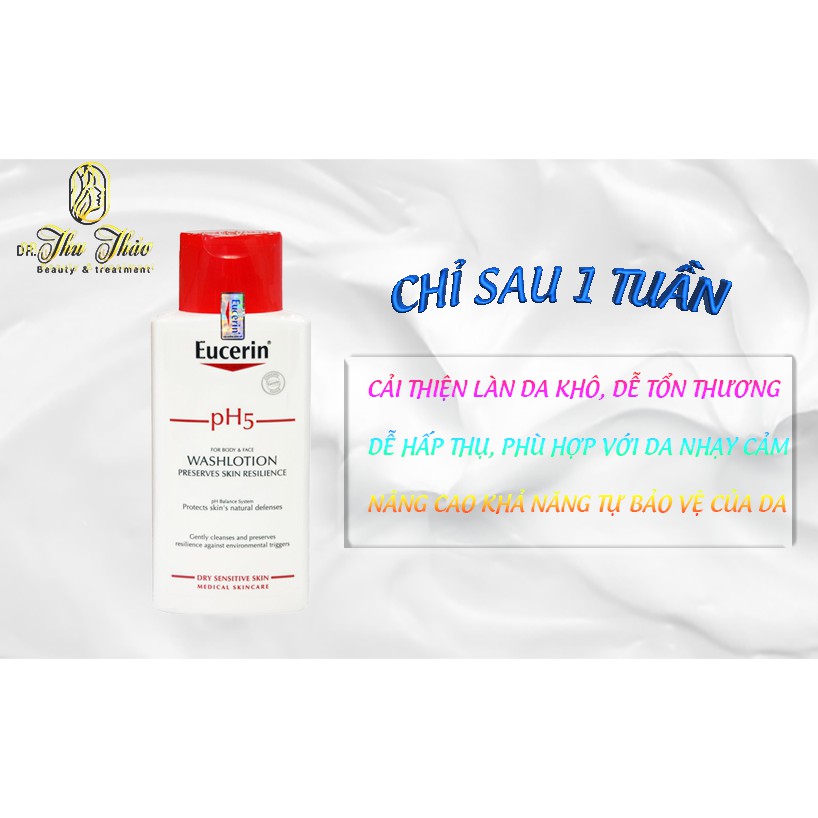 Sữa tắm Eucerin PH5 WashLotion cho da cơ thể nhạy cảm, kể cả da trẻ sơ sinh