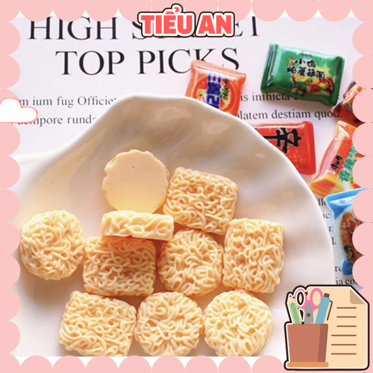 Charm (C07) slime/ Dụng Cụ Charm Trang Trí Mì Gói Cute &amp; Khoai tây Chiên - Không kèm keo dán &amp; nút