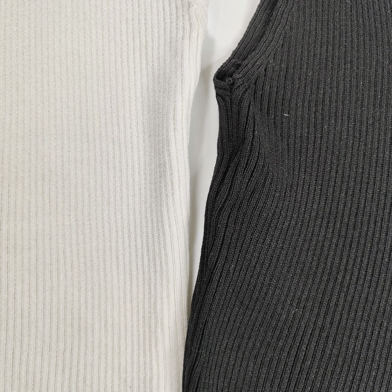 Áo croptop dệt kim cổ Polo tim