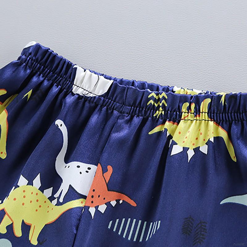 Bộ Đồ Ngủ Pijama Dài Tay In Hình Khủng Long Cho Bé - 2 Cái