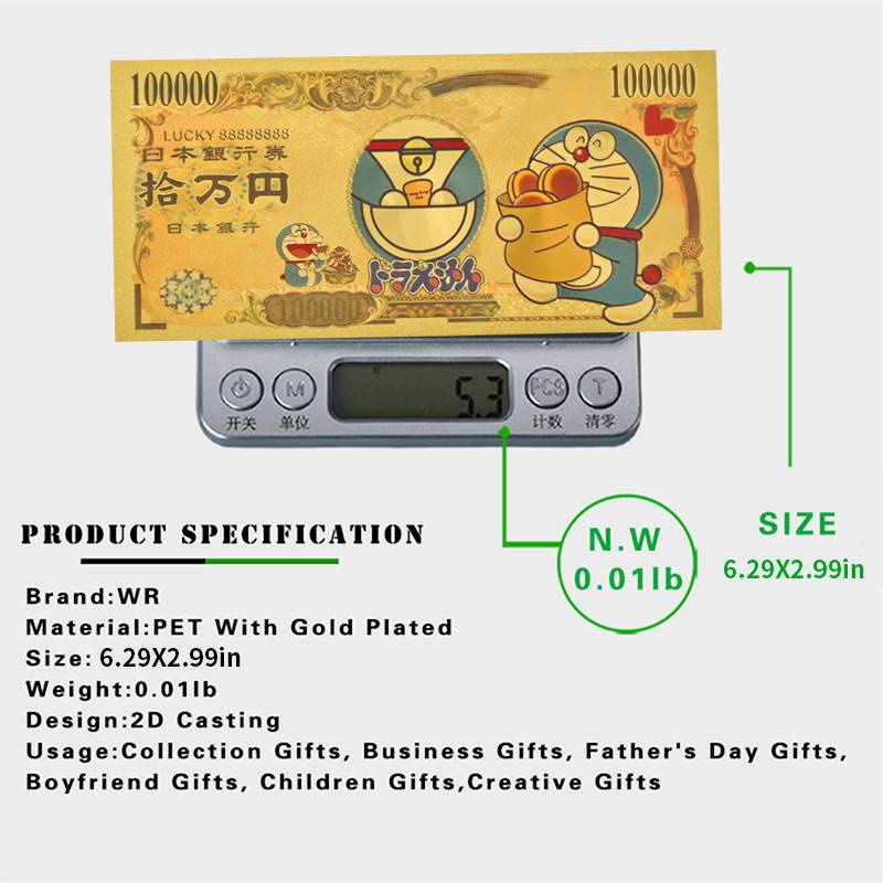 Bộ Sưu Tập Thẻ Ngân Hàng Giấy Vàng doraemon nobita nobita shizuka g Lớn Chống Thấm Nước Làm Quà Tặng