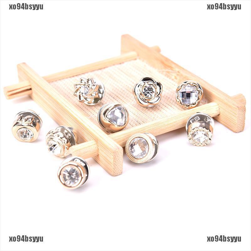 Set 10 Khuy Cài Áo Hình Bông Hoa Đính Ngọc Trai Nhân Tạo xo94bsyyu