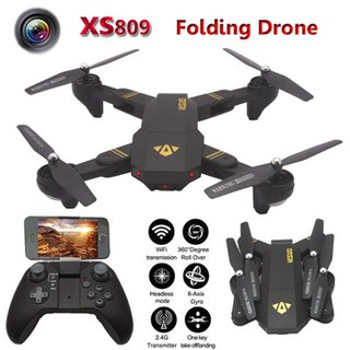 (KÈM 1 PIN) FLYCAM VISUO XS809HW Thế Hệ Mới, HD Camera FPV, Truyền Trực Tiếp Qua Điện Thoại, Gấp Gọn Thông Minh