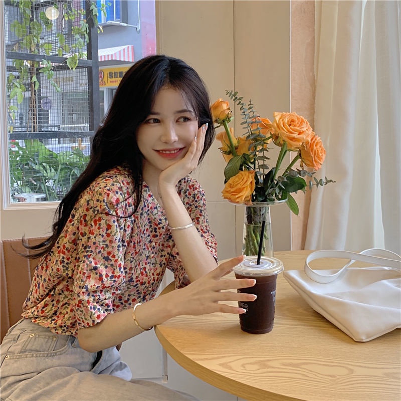 Áo Sơ Mi Nữ Tay Lỡ Họa Tiết Hoa Thời Trang Mới