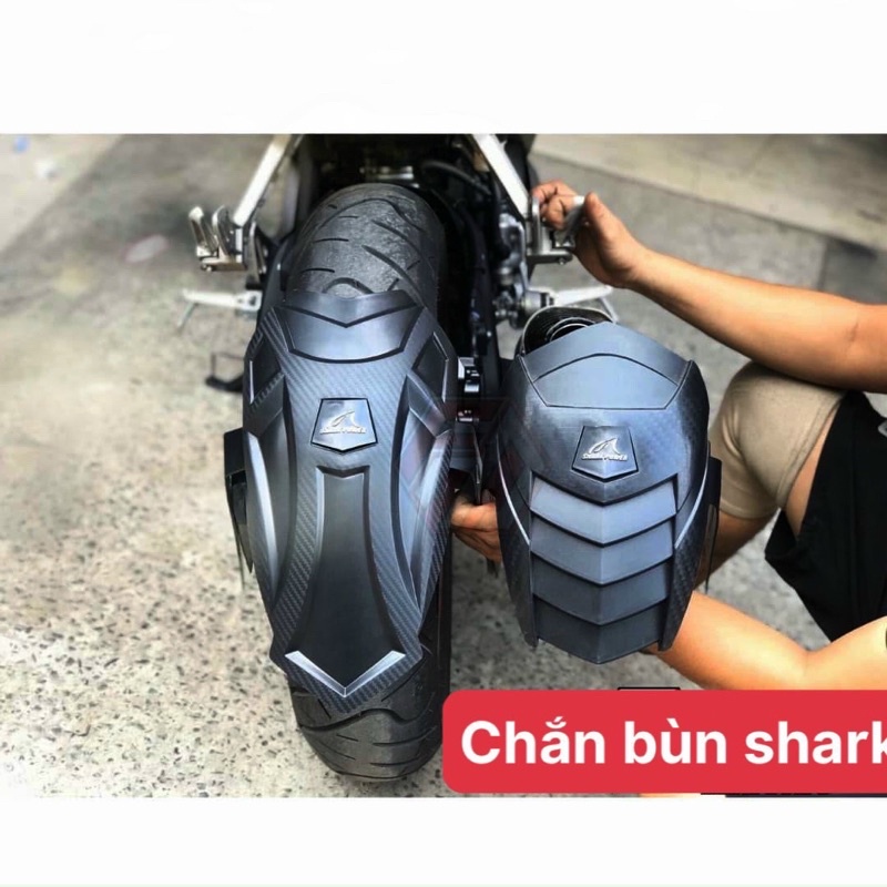Chắn Bùn Shark Power Loại Dài Nhựa Abs Hai Chân Thép