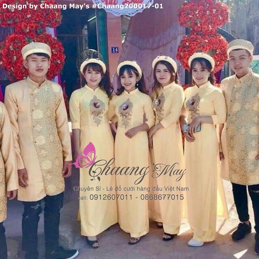 Áo dài cách tân truyền thống Combo 12SP áo dài may sẵn giá rẻ đồng phục cưới hỏi đẹp