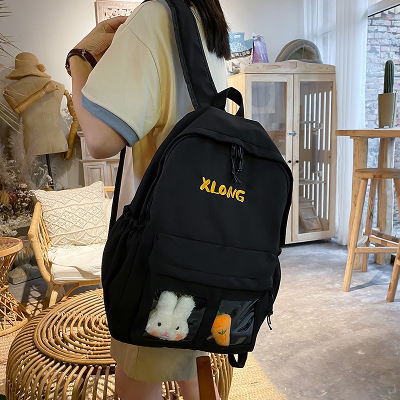 Balo nữ thời trang, Balo đi học du lịch đẹp ulzzang cao cấp unisex đựng vừa laptop hàn quốc BL08