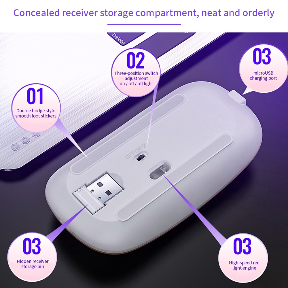 Chuột máy tính không dây dành cho PC laptop