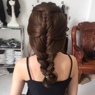 Nguyên đầu thắt bím xinh+ lưới trùm