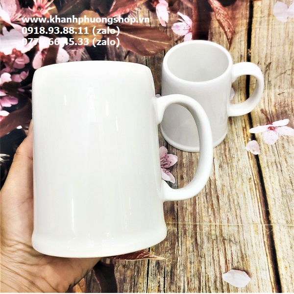Ly sứ uống bia Minh Long 0.36L - ly sứ uống bia Minh Long