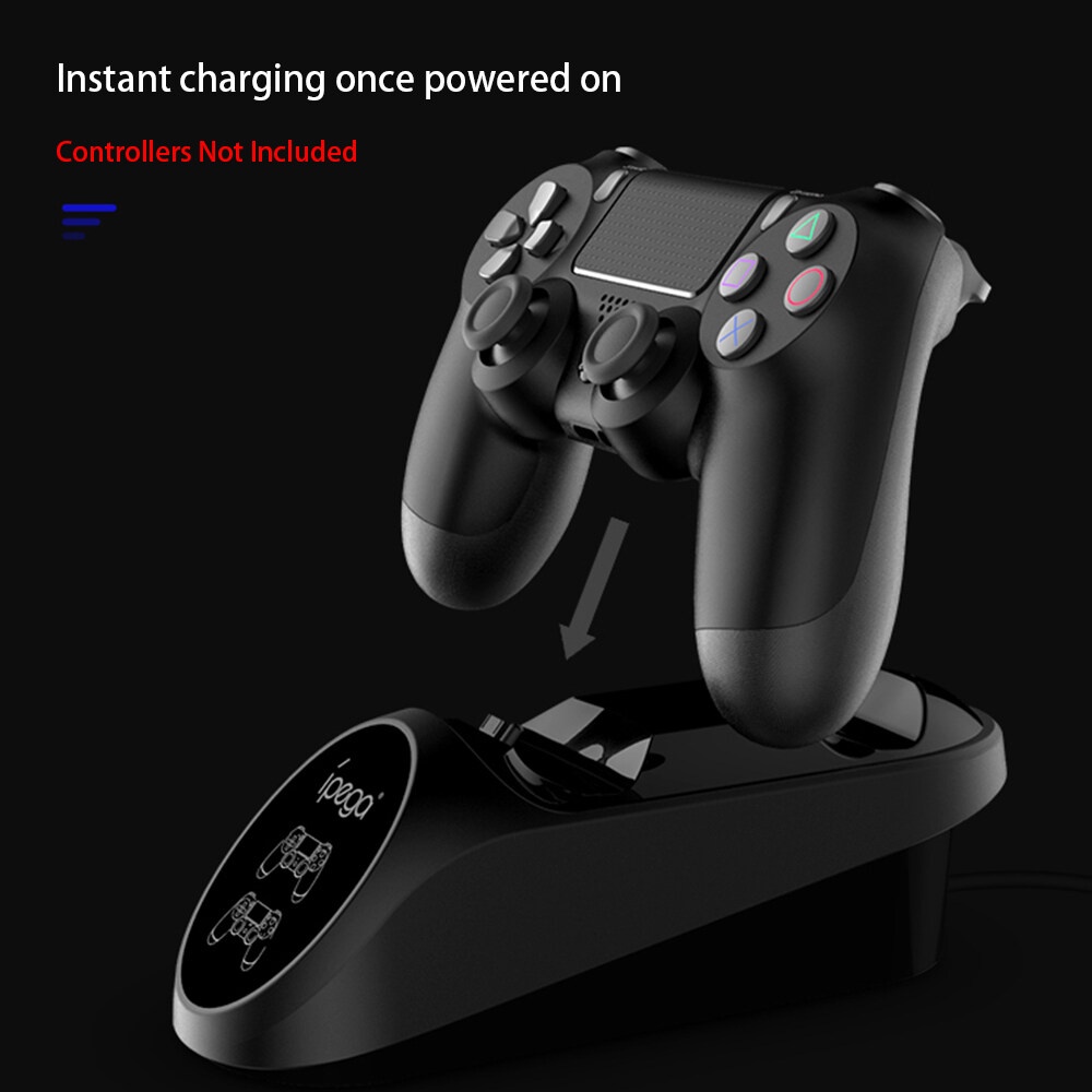 IPega 9180 Đế sạc cho 2 tay cầm PS4 Slim/ Pro có led báo hiêu