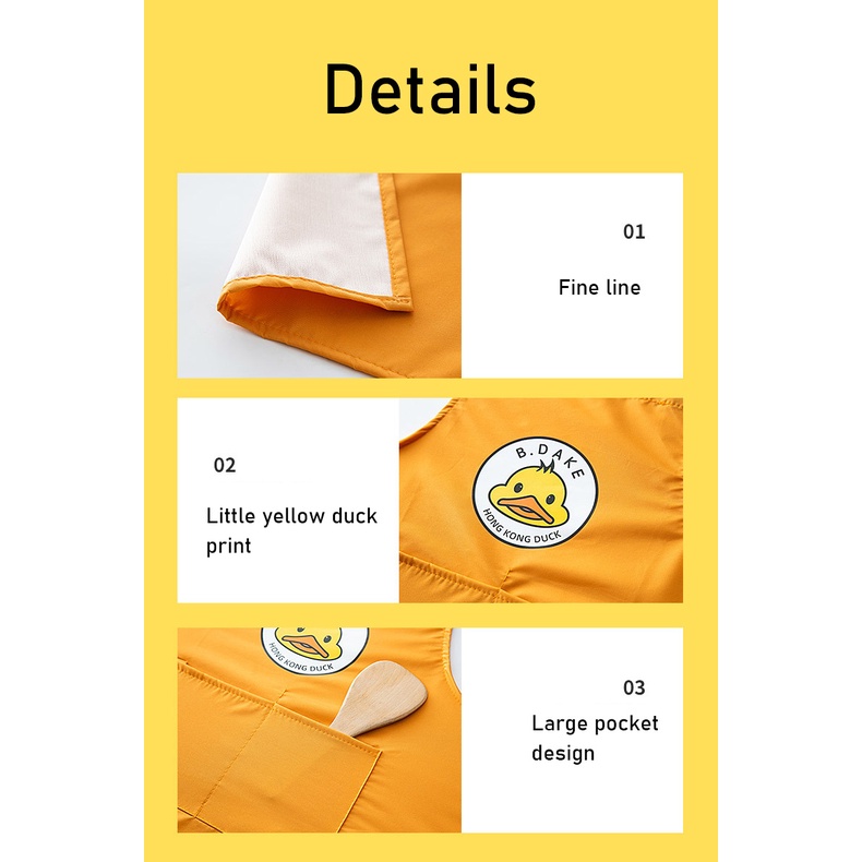 Tạp Dề Nấu Ăn Dày Dặn Chống Thấm Nước Và Dầu Hình Vịt Vàng Mới Dành Cho Nhà Bếp