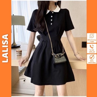 Váy Polo Nữ LALISA Dáng Suông Cao Cấp Đầm Thun Công Sở Ôm Body Đi Dự Tiệc Cưới Đi Chơi Phong Cách Hàn Quốc VD037
