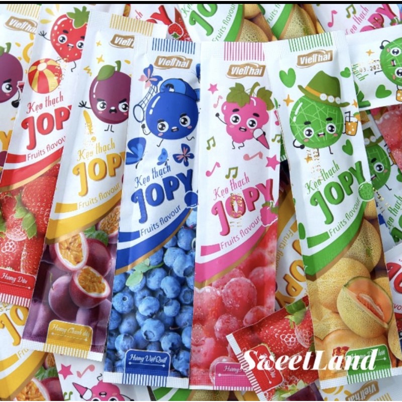 Kẹo Thạch trái cây JOPY Việt Thái túi 24 thanh 770g