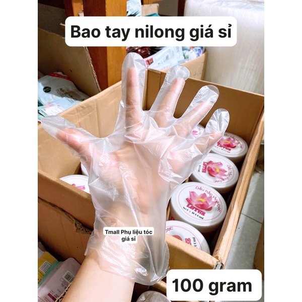 Bao tay nilong ni lông gai  Dày Mỏng❤ nhựa cao su cao cấp chia sẵn 1 lạng 100g rẻ cho quán ăn salon tóc nam nữ nail spa