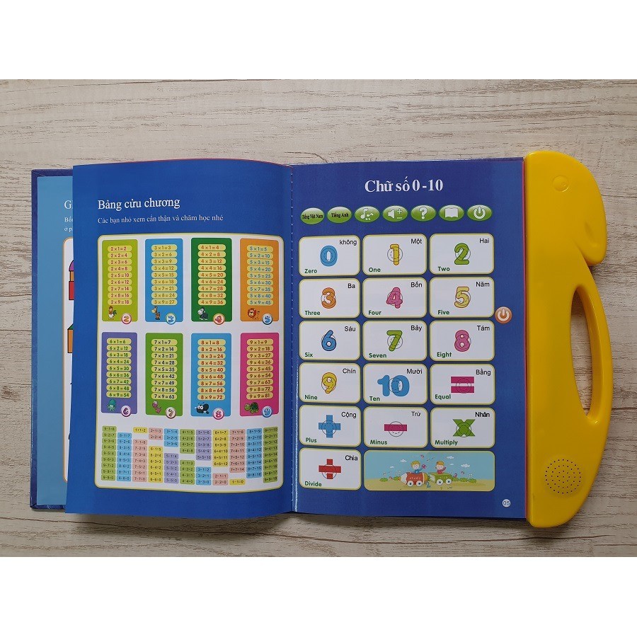 [Tặng pin và bút xóa được] Sách điện tử song ngữ thông minh cho bé phát triển trí tuệ